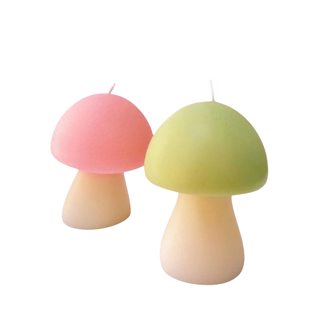 Pink Mushroom Candle