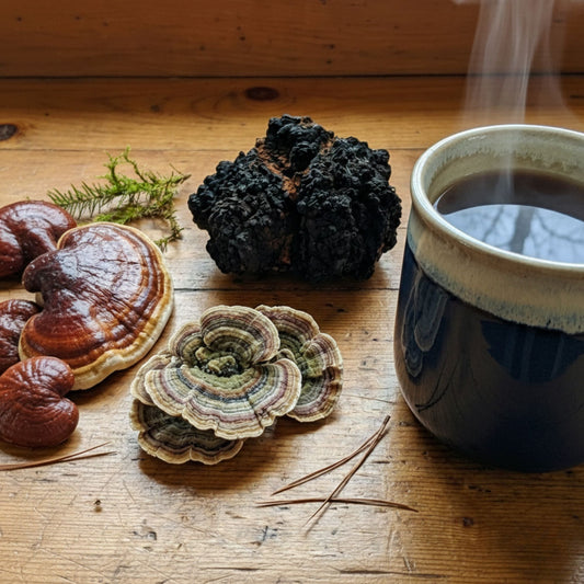 Meet Winter's Favorite Mushrooms: Reishi, Chaga and Turkey Tail